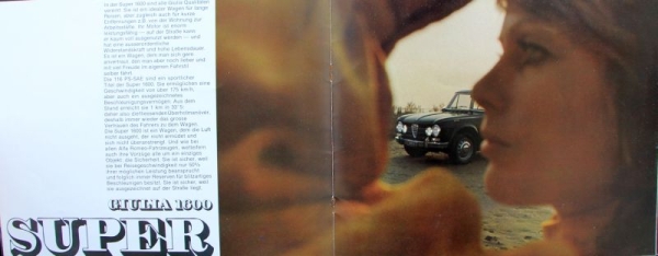 Alfa Romeo Giulia 1300 Super Modelprogram 1968 Carbrochure (0618)